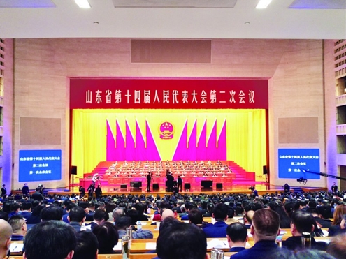 1月22日上午,山东省第十四届人民代表大会第二次会议在山东会堂隆重开幕